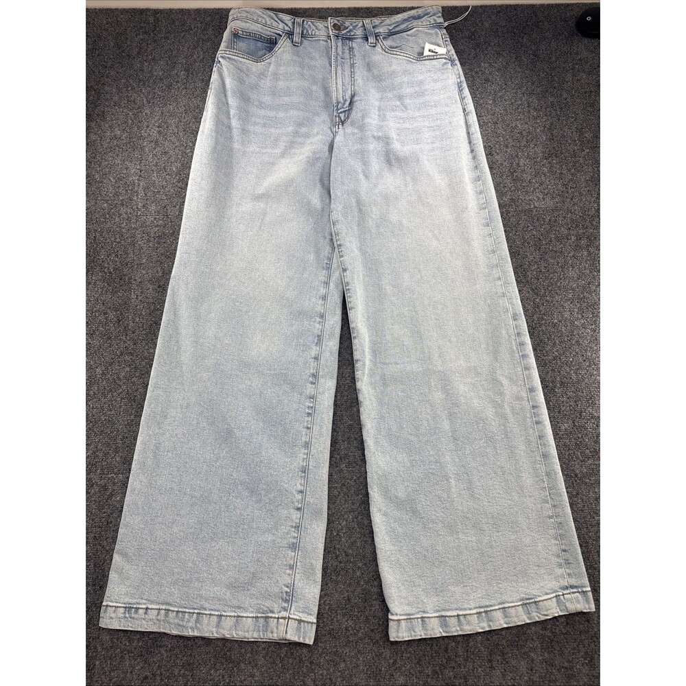 Hudson Jolene Wide Leg Jeans Women 30 Light Wash High Rise 32 Inseam BNWT